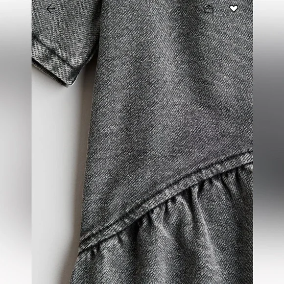 H&M Denim Look Jersey Dress 3-4T - Picture 2 of 7